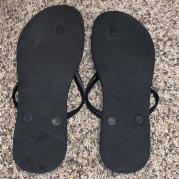 Black Flip Flops - Picture 2 of 2